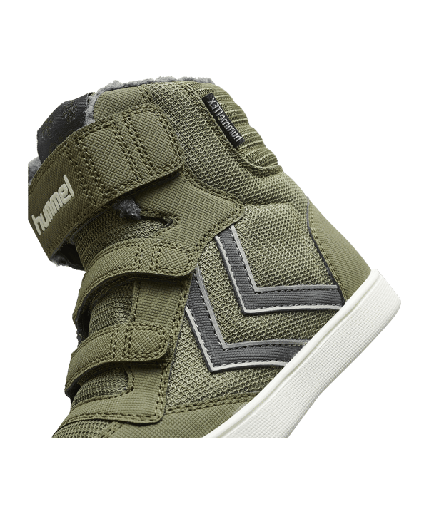 hummel Stadil Super Poly Boot Mid Recycle Sneaker Kids Grün F6086 - gruen
