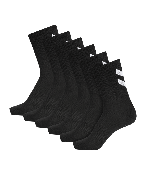 Hummel Chevron 6-Pack Socken Schwarz F2042 - schwarz