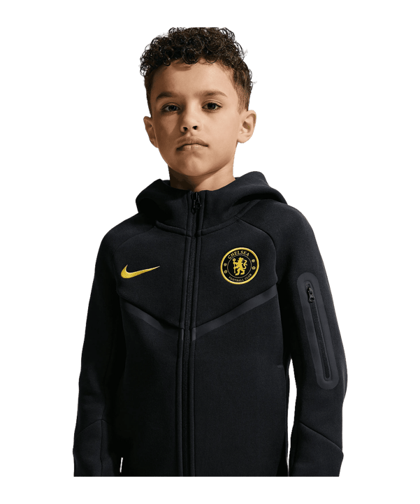 Nike FC Chelsea London Tech Fleece Giacca con cappuccio Bambini Blu C426 - blu