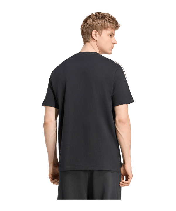 adidas Essentials 3-Stripes Single Jersey Left Chest Branded T-Shirt Noir - noir