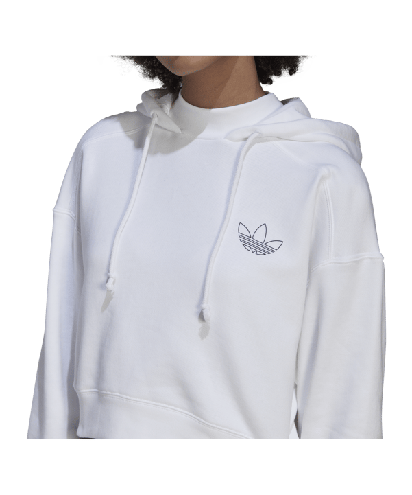 adidas Originals Crop Hoody Damen Weiss - weiss