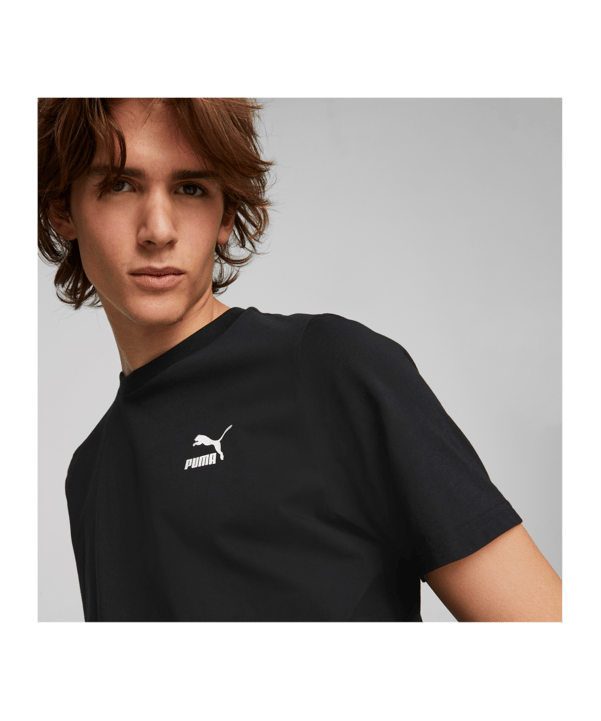 PUMA Classics Small Logo T-Shirt Schwarz F01 - schwarz