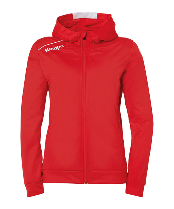 Kempa Player Kapuzenjacke Damen Rot Weiss F03 - rot