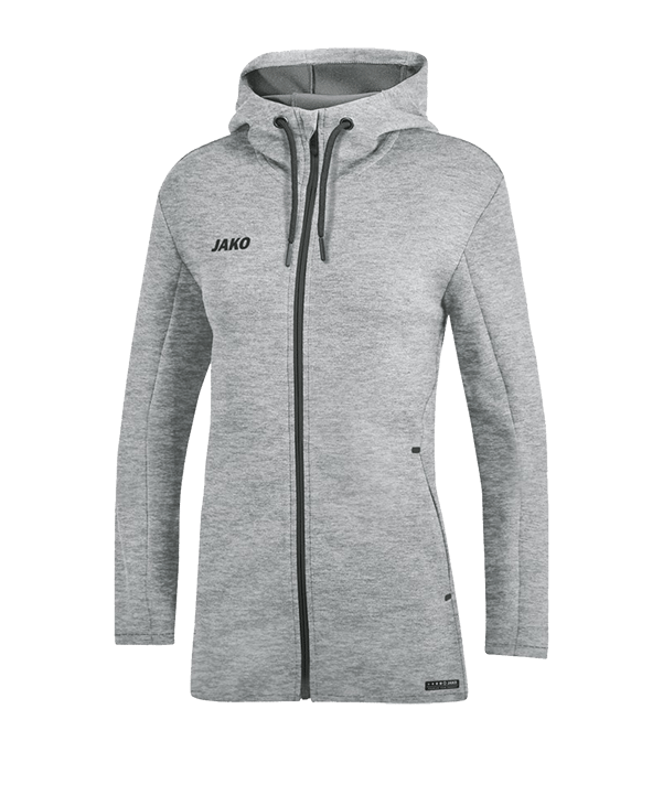 JAKO Premium Basic Kapuzenjacke Damen Grau F40 - grau