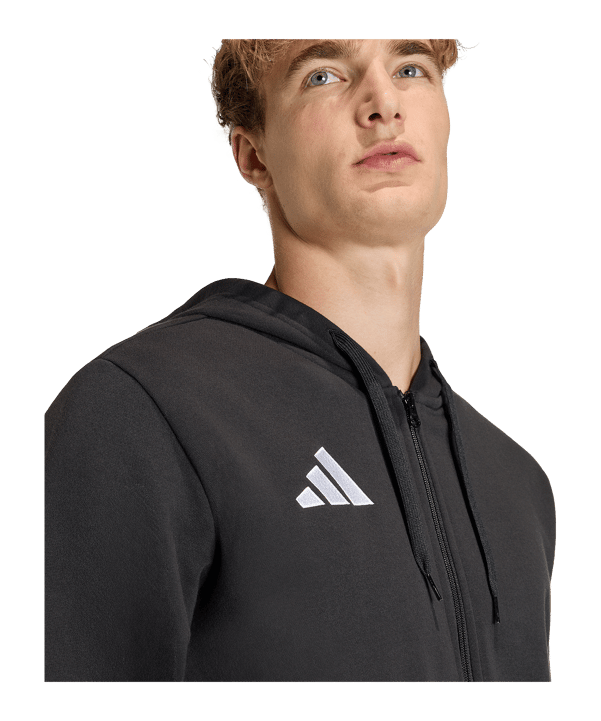 adidas Entrada 26 Kapuzenjacke Schwarz - schwarz