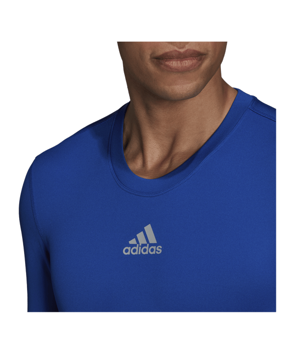 adidas TechFit Warm Longsleeve Blau - blau