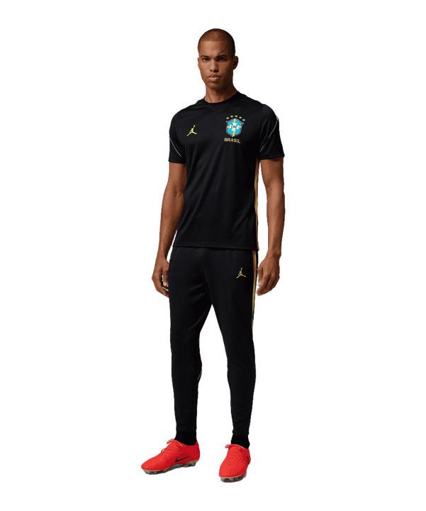 Nike CBF Brasilien Strike Trainingsshirt Schwarz F010 - schwarz