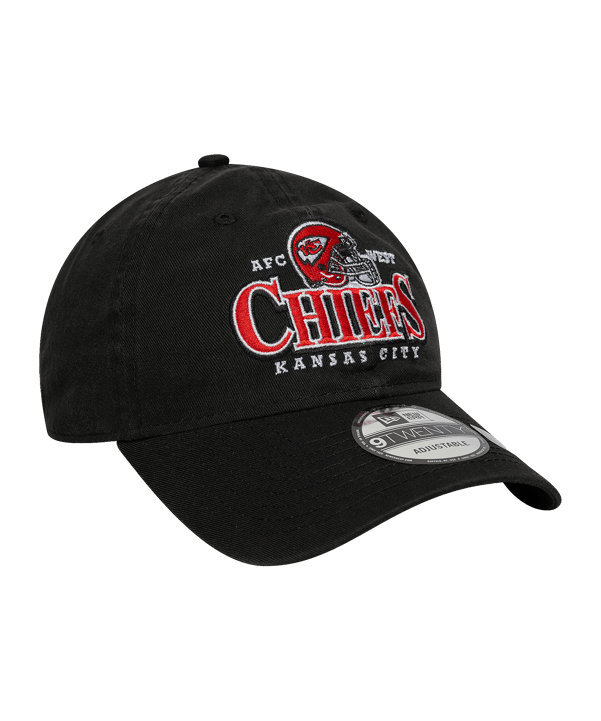 New Era NFL Kansas City Chiefs Helmet 9Twenty Cap Schwarz - schwarz