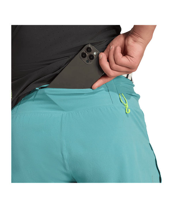 adidas Adizero Running Gel Laufshort Blau - blau