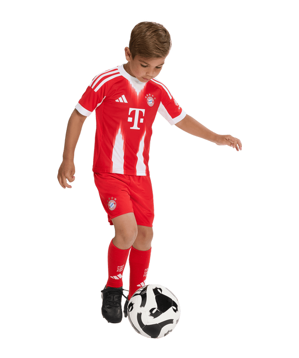 adidas FC Bayern München Mini Trikot Set Home 2025/2026 Kids Rot - rot