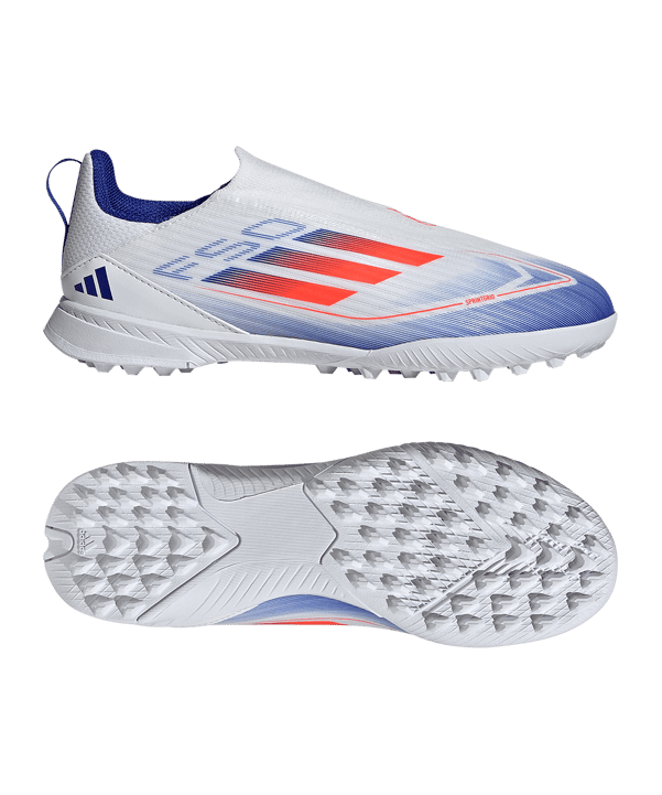 adidas F50 League LL TF Advancement Kids Weiss Rot - weiss