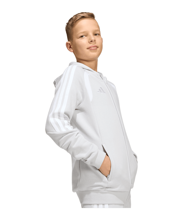 adidas Tiro 26 League Kapuzenjacke Kids Grau - grau