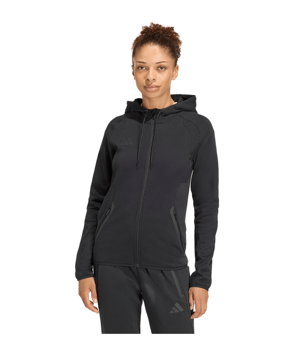 adidas Tiro Travel Hoody Damen Schwarz - schwarz