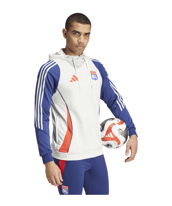 adidas Olympique Lyon Hoody Weiss - weiss