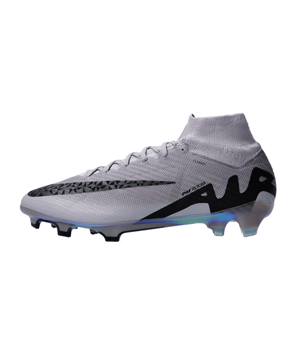 Nike Mercurial Superfly IX Elite FG Rising Gem Grau Schwarz F001 - grau