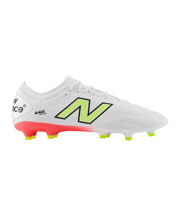 New Balance 442 Elite V2 FG Flash Point Weiss FEB2 - weiss