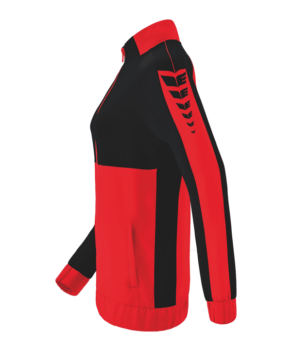 Erima Six Wings Präsentationsjacke Damen Rot Schwarz - rot