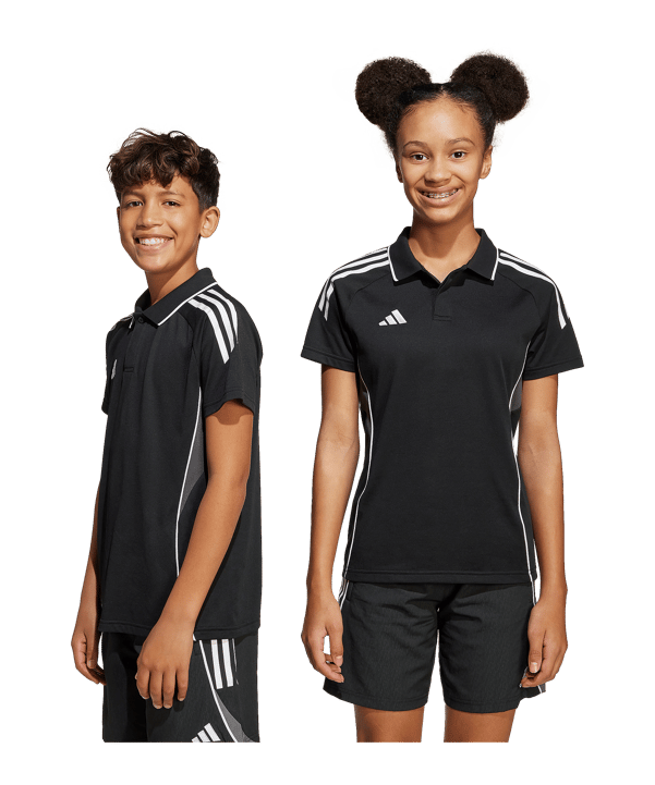 adidas Tiro 25 Competition Polo Kids Schwarz - schwarz