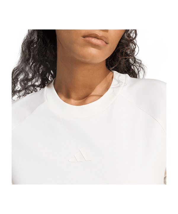 adidas Soft Lux T-Shirt Damen Weiß - weiss