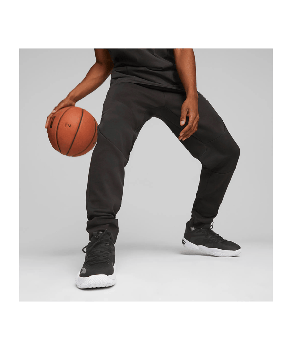 PUMA Hoops Team Dime Jogginghose Schwarz F01 - schwarz