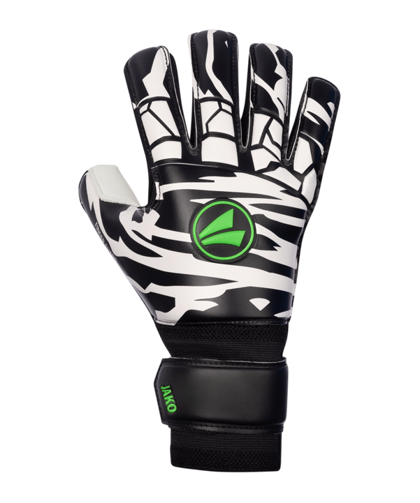 JAKO Animal Basic RC Protection Torwarthandschuhe Schwarz Weiss Grün F810 - schwarz