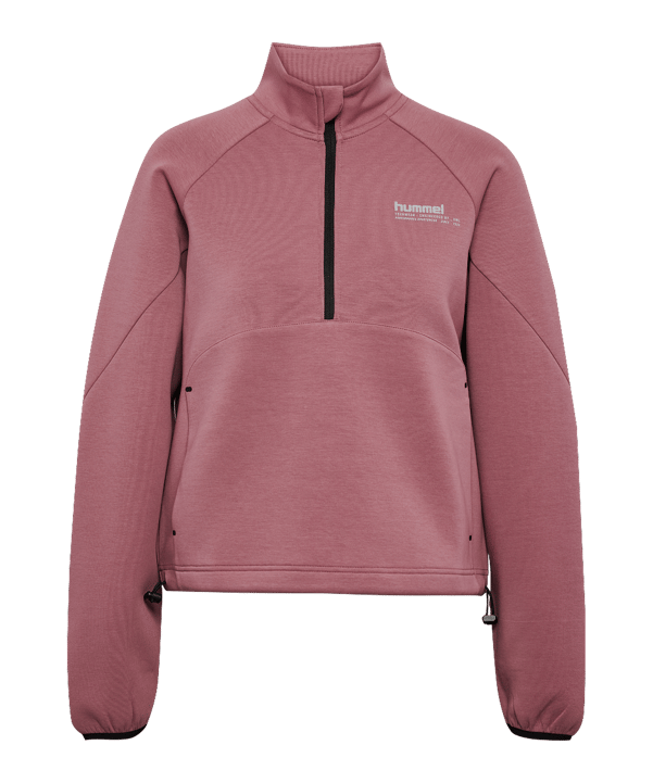 Hummel Tech Fleece Boxy Half Zip Sweatshirt Damen Rosa F3184 - rosa