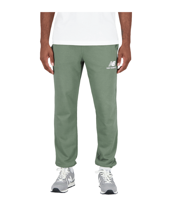 New Balance Essentials Logo Jogginghose Grün FDON - gruen