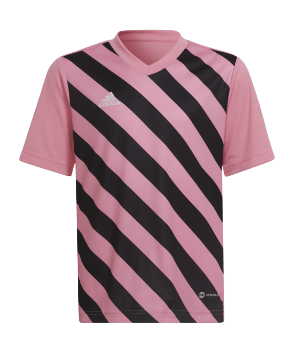 adidas Entrada 22 GFX Trikot Kids Rosa Schwarz - rosa