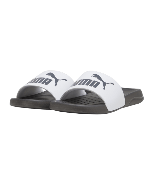 PUMA Popcat 20 Badelatsche Weiss Schwarz F36 - weiss
