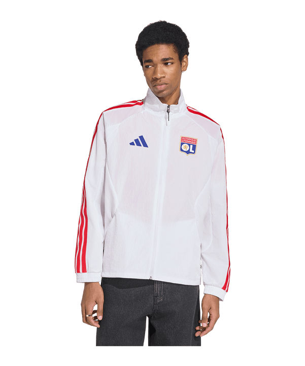 adidas Olympique Lyon Anthem Jas Wit - wit