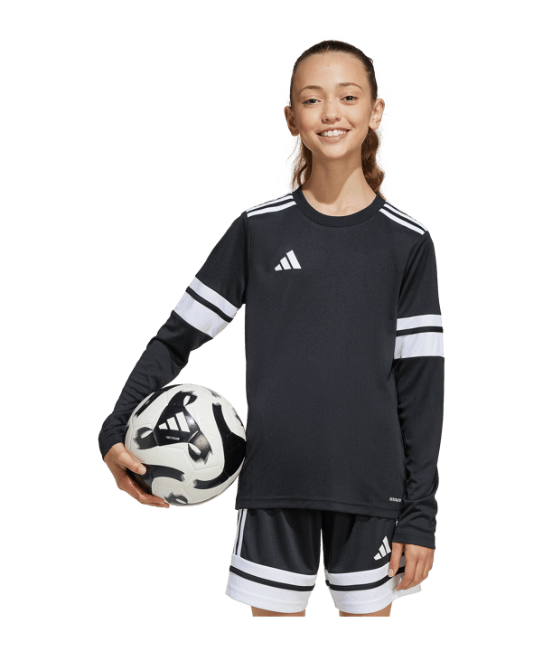 adidas Squadra 25 Trikot Langarm Kids Schwarz - schwarz