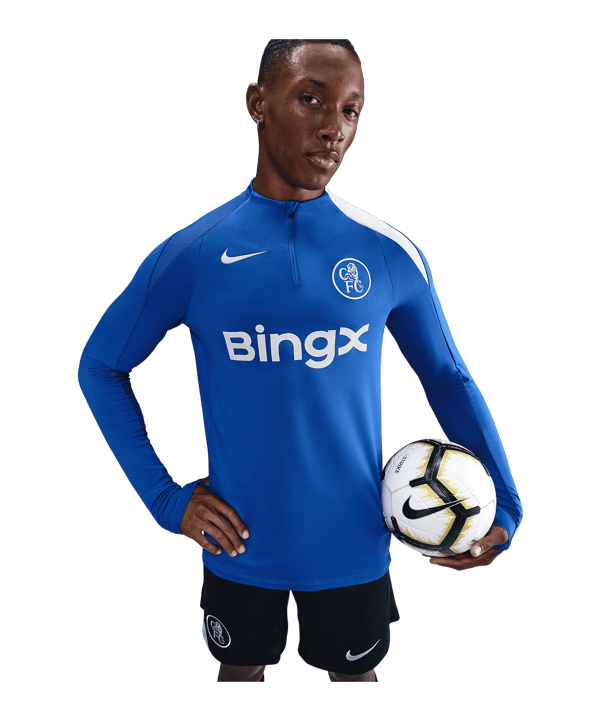 Nike FC Chelsea London Drill Top Sweatshirt Blau F481 - blau