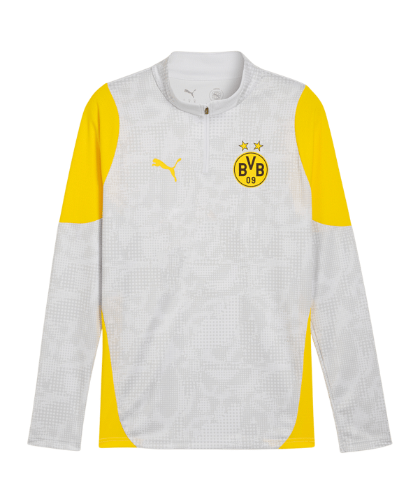 PUMA Borussia Dortmund Training 1/4 Zip Sweatshirt Grau F18 - grau