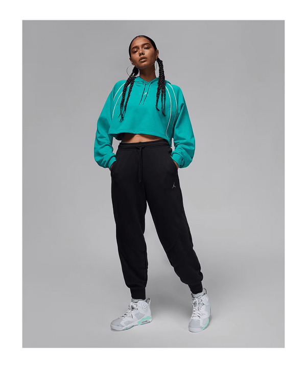 Jordan Crop Fleece Women Hoody Damen Blau F010 - blau