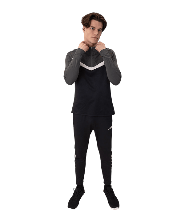 JAKO Iconic HalfZip Sweatshirt Schwarz F801 - schwarz