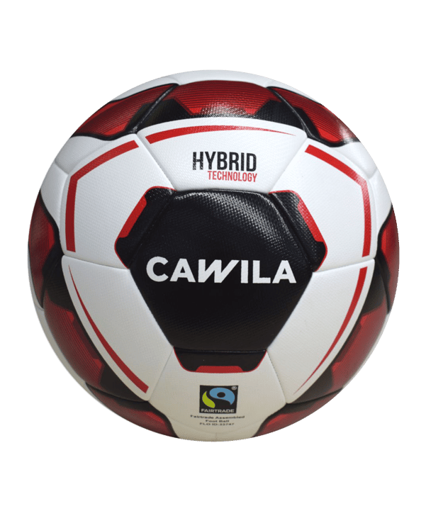 Cawila Fußball MISSION HYBRID Fairtrade Größe 5 - weiss