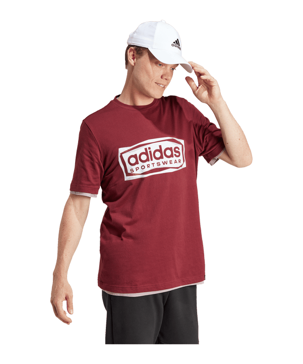 adidas Folded Graphic T-Shirt Rot - rot