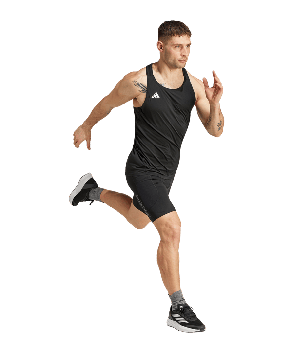adidas Adizero Tanktop Schwarz - schwarz