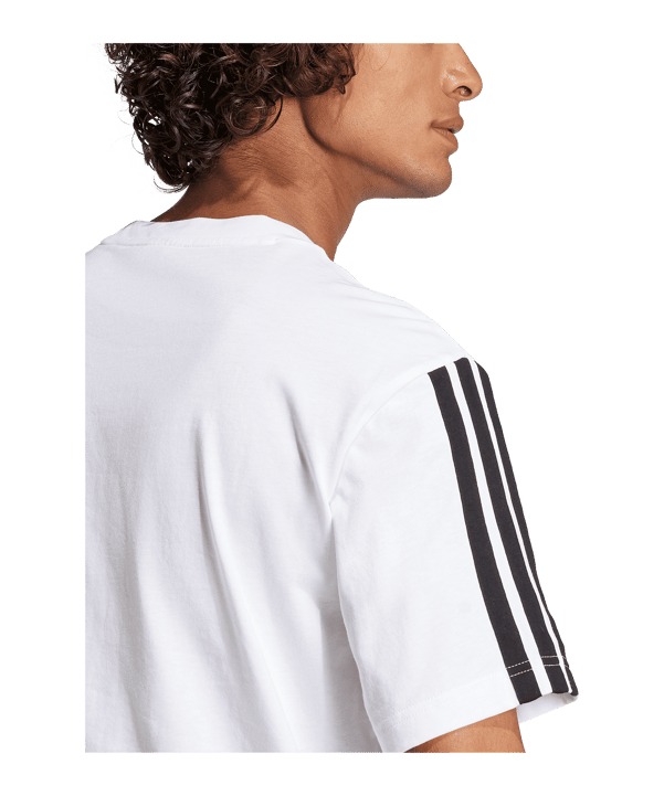 adidas Essentials 3 Stripes T-Shirt Weiß - weiss