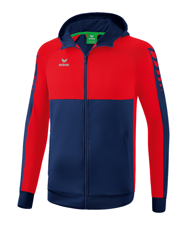 Erima Six Wings Kapuzenjacke Kids Dunkelblau - blau