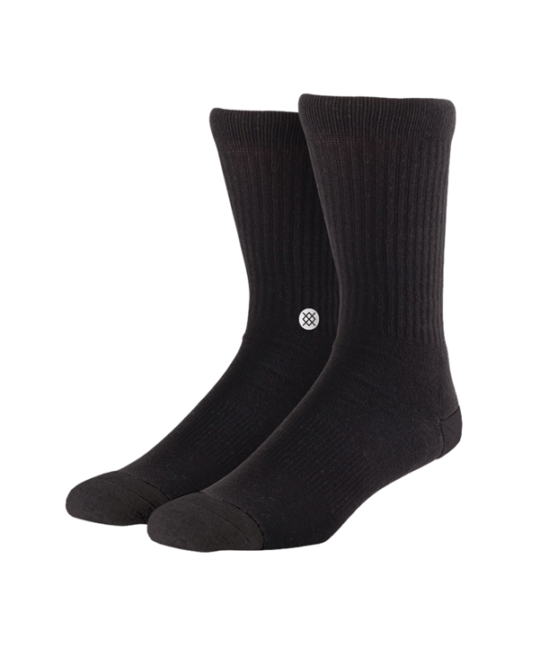 Stance Uncommon Solids Icon Socks Schwarz Weiss - schwarz