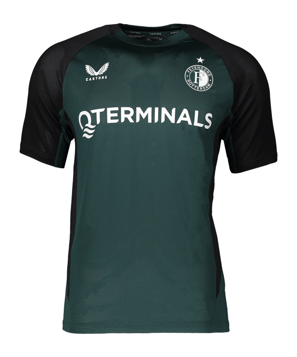 Castore Feyenoord Rotterdam Pro Coaches Trainingshirt Grün F092 - gruen