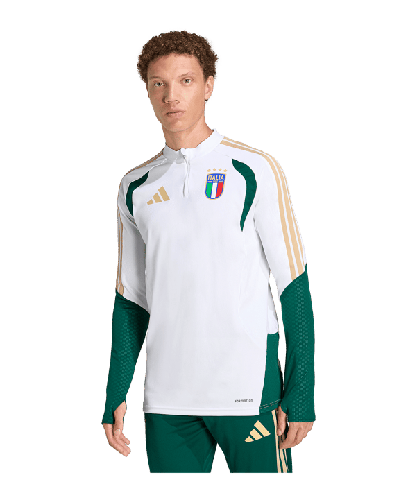 adidas FIGC Italien Trio Training Sweatshirt Weiß - weiss