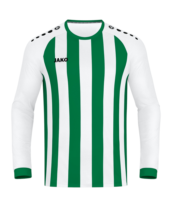 JAKO Inter Trikot langarm Kids Weiss Grün F013 - weiss