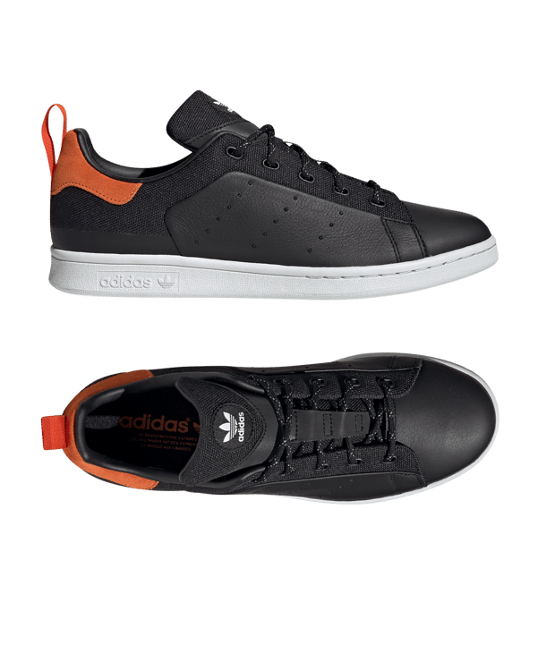 adidas Originals Stan Smith Sneaker Schwarz Orange - schwarz