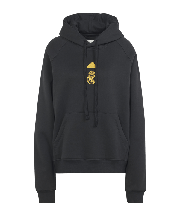adidas Real Madrid Hoody Schwarz Gelb - schwarz