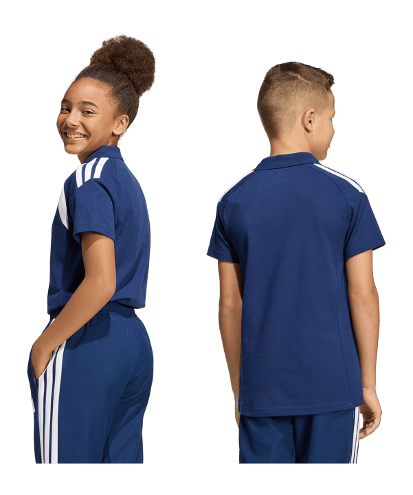 adidas Tiro 26 League Polo Kids Blu Scuro - bianco