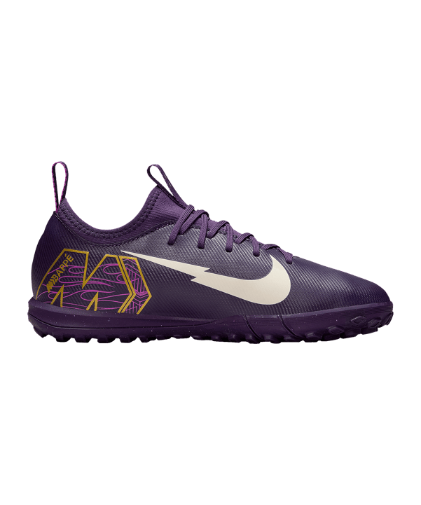 Nike Jr Air Zoom Mercurial Vapor XVI Academy TF Kylian Mbappe Signature Kids Lila F500 - lila