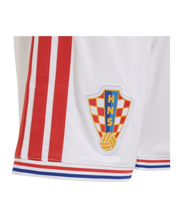 adidas Kroatien Short Home 2026 Kids Weiß