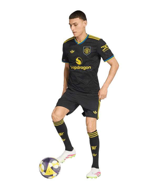 adidas Manchester United Short 3rd 2025/2026 Schwarz - schwarz